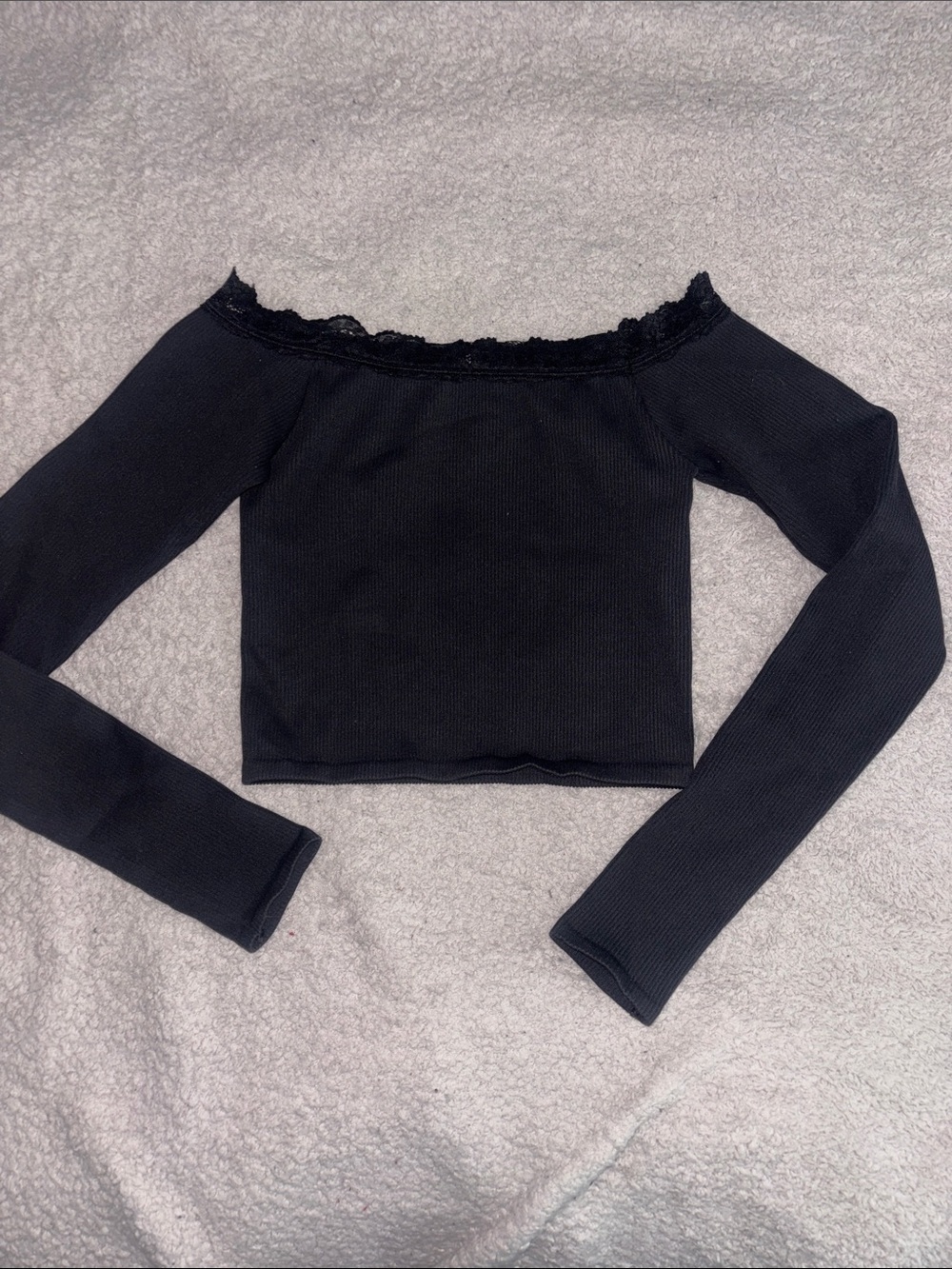 Urban outfitters lace trim long sleeve top - Picture 3 of 5